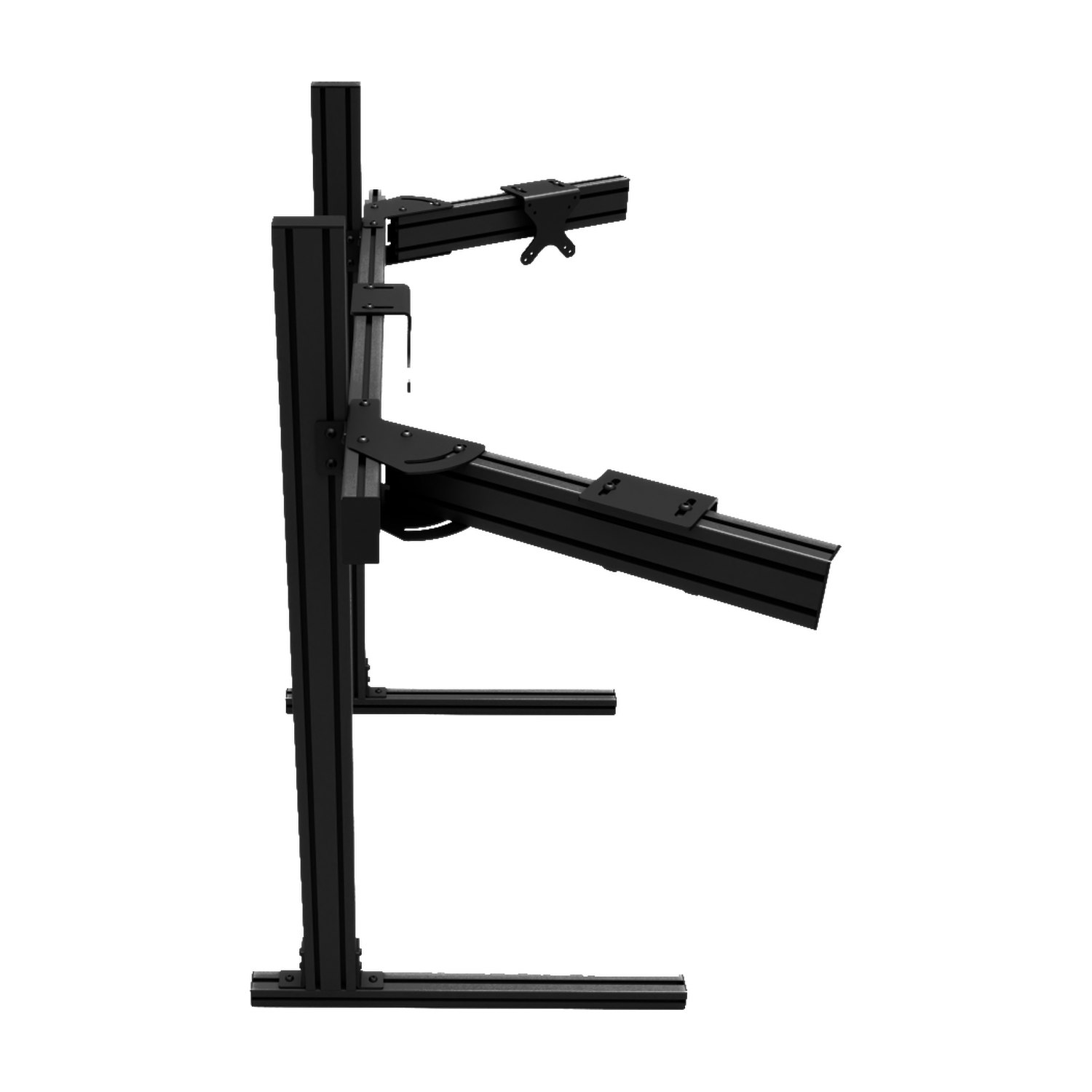 Recart Triple Monitor Stand MTS-A left side angle view